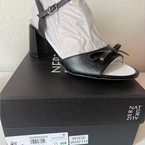 Naturalizer Black Open-Toe Heels size 11w